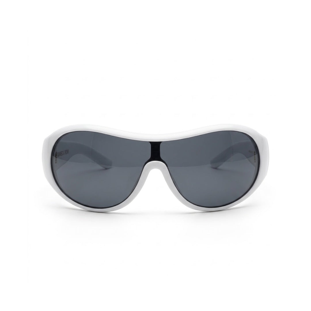 Carrera Glasses in white - front view of the smoke shield lens