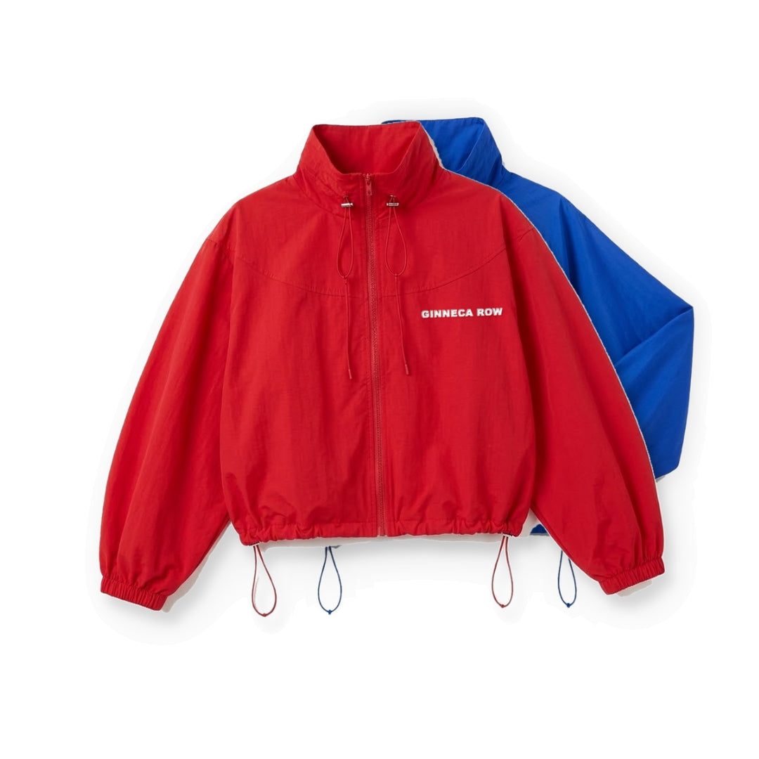 Daytona Jacket - cropped track jacket in red and blue